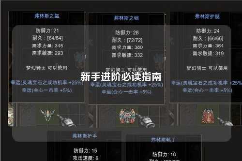 新手進階必讀指南